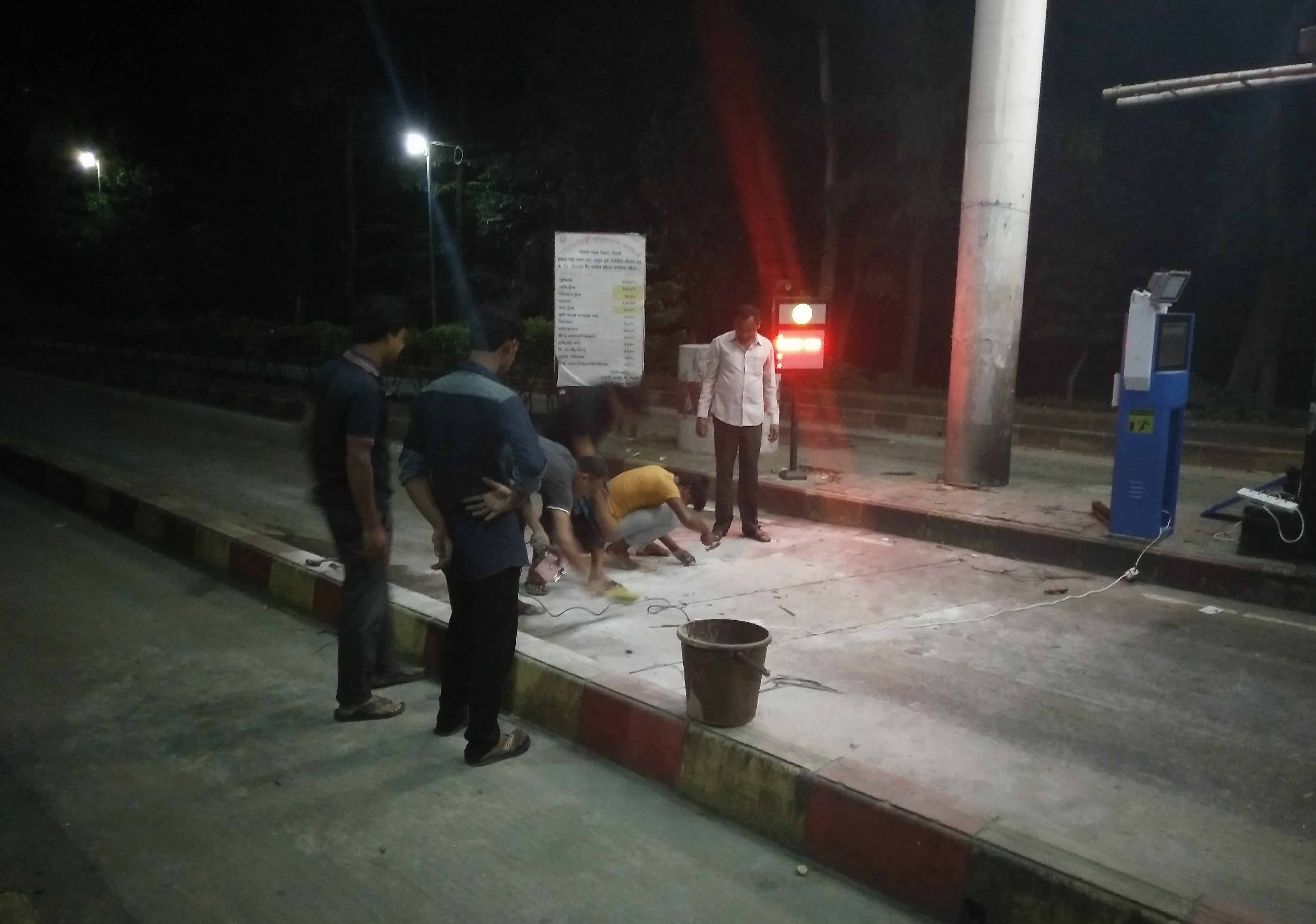 Work in progress at Shahporan Toll Plaza, Sylhet.
